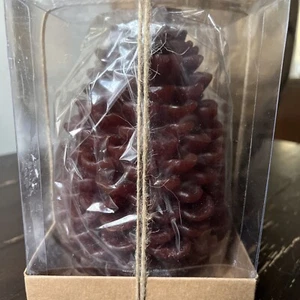 NIB Pier One Pinecone Candle Large 6.5" Cabin Rustic Decor - Picture 1 of 7