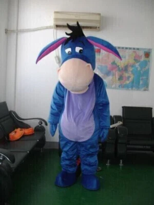 blue Donkey Mascot Costume Suit Cosplay Party Game Dress Outfit Halloween Adult - Image 1 of 4