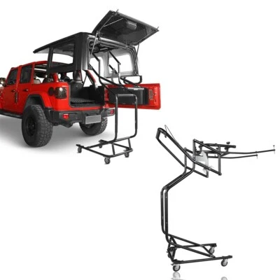 For 97-24 Jeep Wrangler Hard Top Lift Removal Cart Movable Holder Steel Made - Image 1 of 4