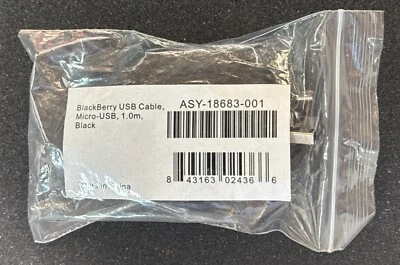Blackberry Micro USB Cable Data Transfer Sync Charger ASY-18683-001 - Image 1 of 2