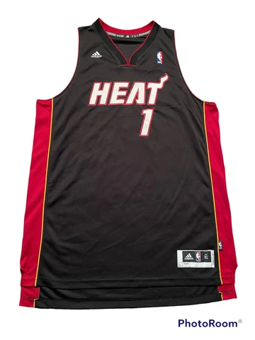 2011 Miami Heat NBA Swingman Chris Bosh #1 Jersey XL EL HEAT 24.5x34x36 Black Cover