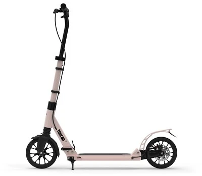 Erwachsene City Federung Push Kick Scooter klappbar groß 200 mm Räder Mädchen rosa - Bild 1 von 4