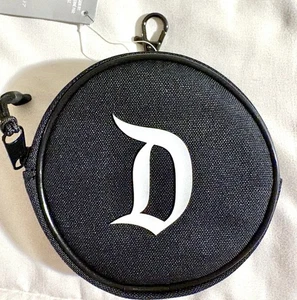 Disney Parks Disneyland Monogramm schwarz Geldbörse Schlüsselanhänger Clip Reißverschluss Neu mit Etikett - Bild 1 von 3