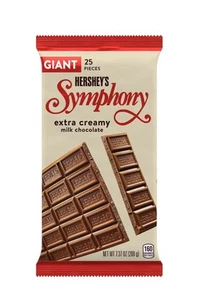 🔵 New Giant Hersheys Symphony Extra Creamy Milk Chocolate 25 Pieces Bar 7.37oz - Picture 1 of 2