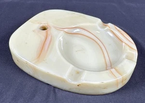 ✨Vintage Akro Agate Slag Glass Desk Set Pen Holder / Ashtray *** READ ***✨ - Picture 1 of 11
