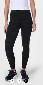 Sweaty Betty full length Length Power Leggings Black camo print Size Medium - Picture 1 of 12