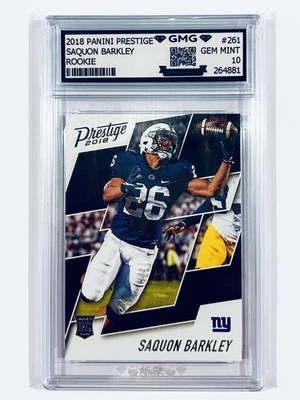 Tarjeta de inversión Saquan Barkley RARA CLASIFICADA NOVATO PANINI ÁGUILAS MVP ROY GEMA COMO NUEVA Foto 1 de 2