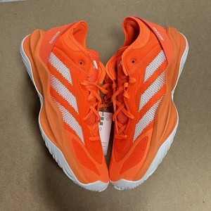 adidas Adizero Select 2.0 Core White Team Orange Bright Sz 10 Basketball IF9355 - Picture 1 of 8