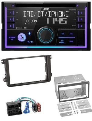 JVC MP3 USB 2DIN DAB Bluetooth CD Autoradio für VW T6 2015-2019 schwarz - Bild 1 von 4
