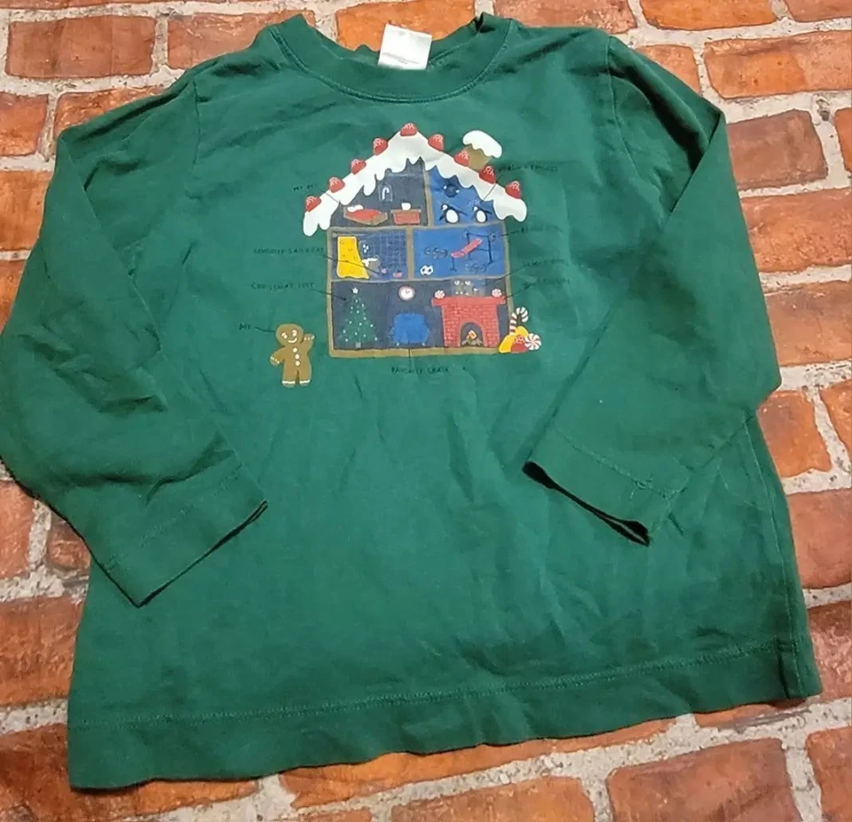 Camisa de pan de jengibre Hanna Andersson casa de Navidad para niños 4 guc Foto 1 de 1