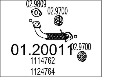 Abgasrohr MTS 01.20011 für MONDEO FORD Mittelschalldämpfer 3 B4Y B5Y Turnier BWY - Bild 1 von 4
