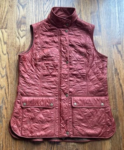 Barbour Wray Gilet Weste Damen Größe 12 gesteppt Fleece gefüttert durchgehender Reißverschluss Heritage - Bild 1 von 13