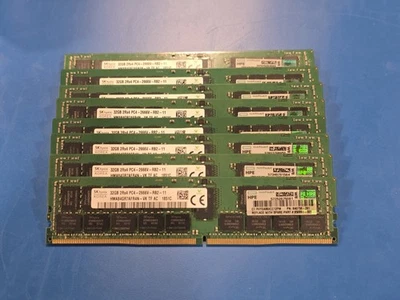 256GB (8x32) Genuine HPE SmartMemory PC4-2666V Registered ECC DDR4 Server RAM - Image 1 of 3