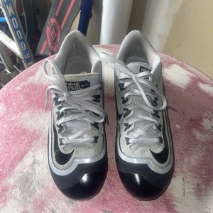 Nike BSBL Hurache Grey & Black Cleats 807131-001, Size 9.5- Baseball Cleats - Picture 1 of 7
