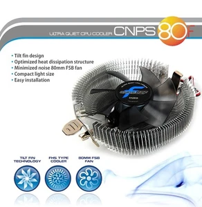 Zalman CNPS80F Low Profile Intel AMD CPU Cooler 80mm Fan 2500RPM 24dBA - Picture 1 of 11