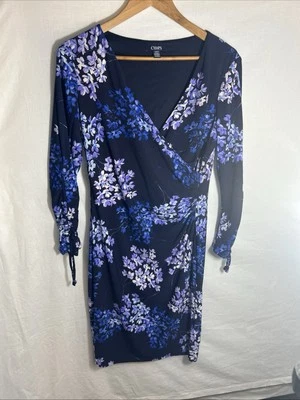 Chaps Blue  Floral Woman’s Dress Size M - Image 1 of 4