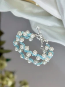 Pretty Handmade Pearl Bead Bracelet - Picture 1 of 1