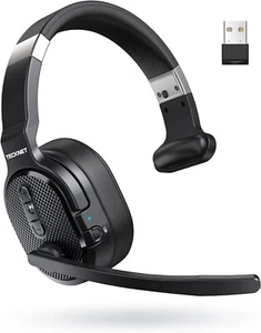 Bluetooth Headset for Trucker, AI Noise Canceling 70h Wireless Headphones Head.. - Picture 1 of 7