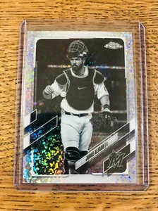 Mini refractor de diamante Jorge Alfaro Topps 2021 cromo #25 blanco y negro - Imagen 1 de 2