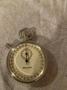 Vintage Hunter 1/10 Stopwatch  - Original Box - Swiss - Picture 1 of 5