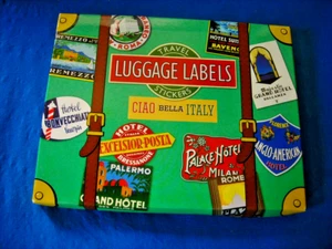 LOT OF 20 NEW IN BOX REPRODUCTION LUGGAGE TRAVEL STICKER LABELS - Picture 1 of 5