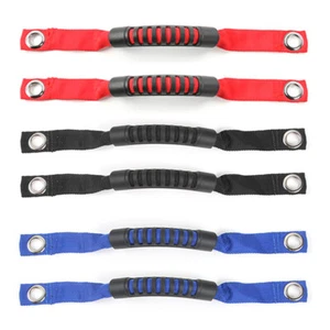 Grab Handles Pillar Roll Bar Handle Black Red Blue for Jeep Wrangler JK TJ YJ CJ - Picture 1 of 32