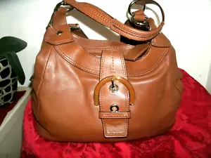 Coach Soho Lynn F17219 schöne mittelgroße britische hellbraune Leder Hobo Schultertasche EUC! - Bild 1 von 16