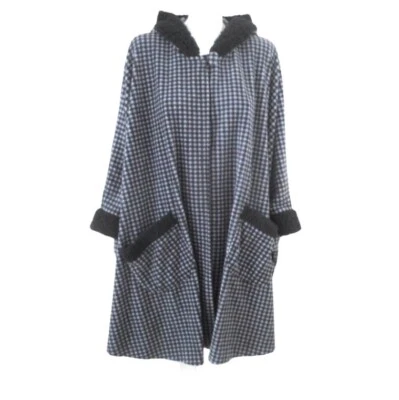 Nuevo sin etiquetas Conjunto de guantes con capucha de vellón de terciopelo medianoche para mujer M pata de gallo negro Foto 1 de 4