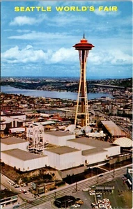 Luftaufnahme der Messe Space Needle Seattle Weltausstellung Postkarte - Bild 1 von 2