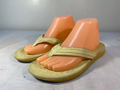 Sandalias Chanclas Orthaheel Tide Para Mujer Amarillas Tanga Sin Cordones - EE. UU. 11 Foto 1 de 4