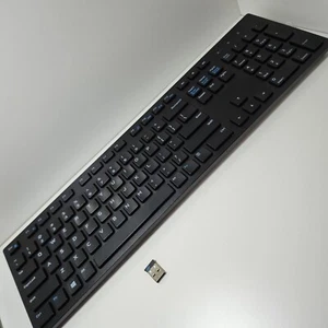 Dell WK636P Wireless Extended Black Mechanical Keyboard––USB Dongle Included - Picture 1 of 6