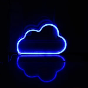 LED Neon Signs Blue Cloud Wall Decorative Night Light for Kids Bedroom Battery a - Picture 1 of 12