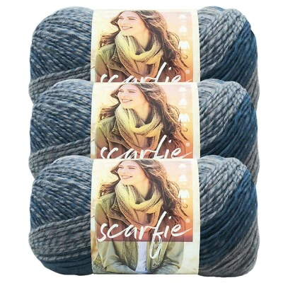 (3 Pack) Lion Brand Yarn 826-218L Scarfie Yarn, Teal/Silver - Image 1 of 4