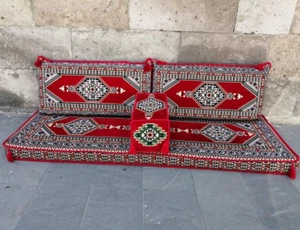 Arabic Sofa Set Turkish Ottoman Kilim Corner Cushion pillows Lounge Couch Cover - Picture 1 of 6
