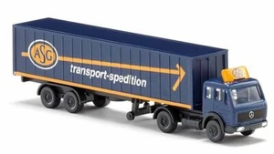 WIKING 095003 Scala N Camion MB con semirimorchio trasporto container ASG - Foto 1 di 3