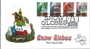 #5816-9 -Snow Globes Christmas FDC- All 4 Stamps- AFDCS Chap 56 - Picture 1 of 1