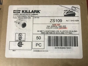 ZS109 Killark Aluminum Cord Connector 1/2 Inch .500-.625 SHC1026 ships from Texa - Picture 1 of 4