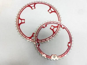 Cambio Rino Red 144 bcd 53/42 NOS chainring pair for Campagnolo Super Record arm - Picture 1 of 6