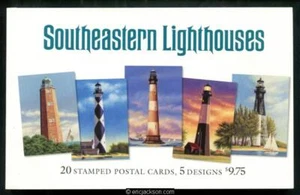 UX395-399a Southeastern Lighthouses Book, set of 20, mint, VF - Picture 1 of 2