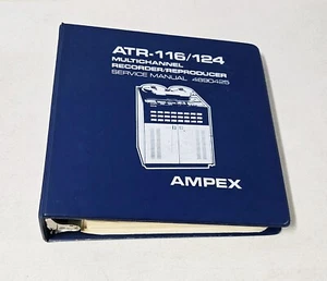Ampex ATR-116/124 Grabadora/Reproductor Manual de Datos de Servicio Carpeta 4890425 - Imagen 1 de 7