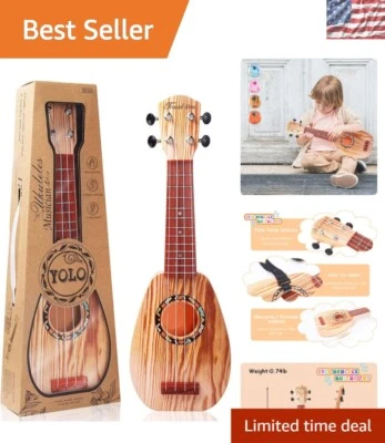 Lightweight Kids Ukulele 17-Inch - Perfect Beginner Guitar for Young Musicians - Image 1 of 4