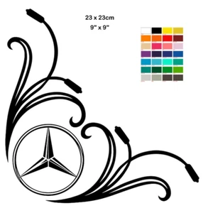 MERCEDES X2 FENSTER VINYL AUFKLEBER SPEDITION INDIVIDUELL TRUCKING 23 x 23 cm - Bild 1 von 2