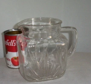 Vintage Federal Pressglas Krug 6" hoch Sunburst Muster Stern Boden - Bild 1 von 4