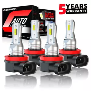 4x H8 H9 H11 LED Headlight Bulb Kit High/Low Beam Super Bright 6000K Xenon White - Picture 1 of 14