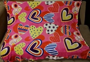 Nuevo Rosa Rosa San Valentín Corazones Felpa Vellón Lanzamiento REGALO Manta Corazón Amor - Imagen 1 de 3