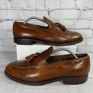 Vintage Allen Edmonds Saratoga Leder Loafer mit Tassel Größe 10C hellbraun 8753 - Bild 1 von 14