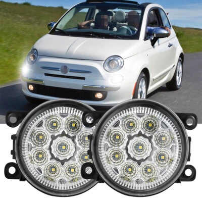 Pair Bumper Front Fog Lights Lamps+Bulbs For Fiat 500 2012-2015 Right+Left - Image 1 of 4