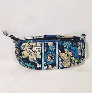 Vera Bradley blau Mod Blumen Make-up Tasche Pinsel Bleistift Kosmetik Schmuck Reise - Bild 1 von 10