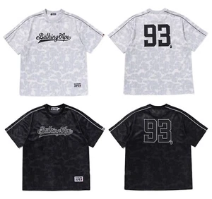 A BATHING APE Men's CAMO STRIPE BASEBALL LOGO RELAXED FIT TEE 1L30109007 b - Picture 1 of 11