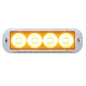 4 High Power LED Warning Light -12 Flash Pattern -Light Synchronization - Amber - Bild 1 von 5